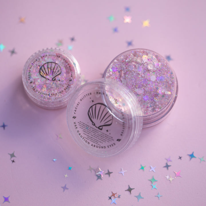 Cotton Candy Cutie Body Glitter with Bow Shaped Glitter