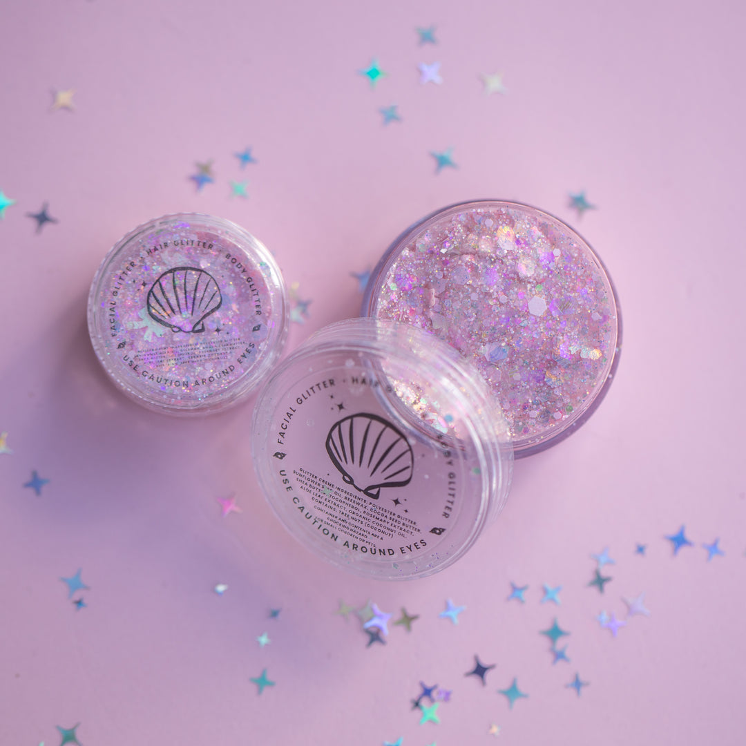 Cotton Candy Cutie Body Glitter with Bow Shaped Glitter