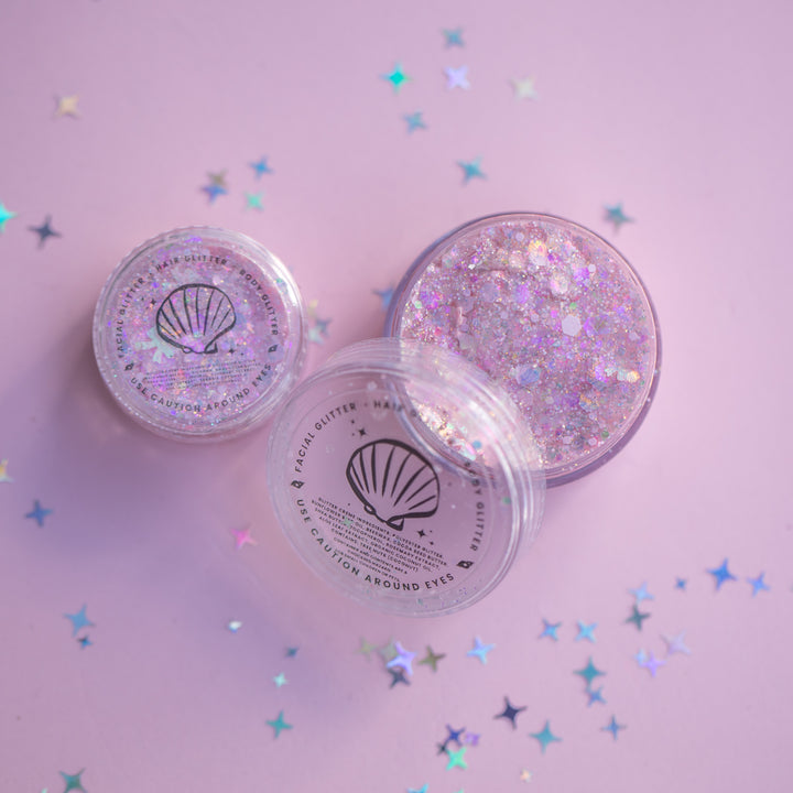 Cotton Candy Cutie Body Glitter with Bow Shaped Glitter