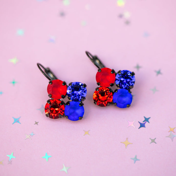 8mm Clover Earrings: Galactic Battle