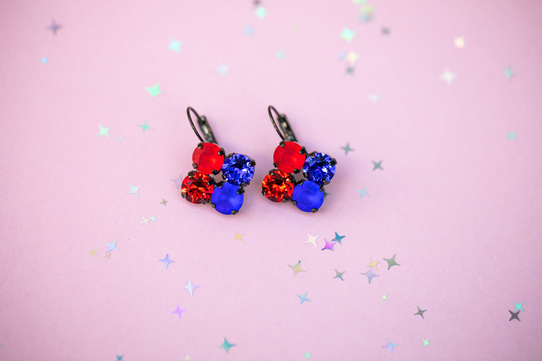 8mm Clover Earrings: Galactic Battle