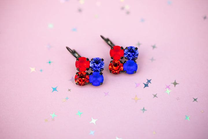 8mm Clover Earrings: Galactic Battle