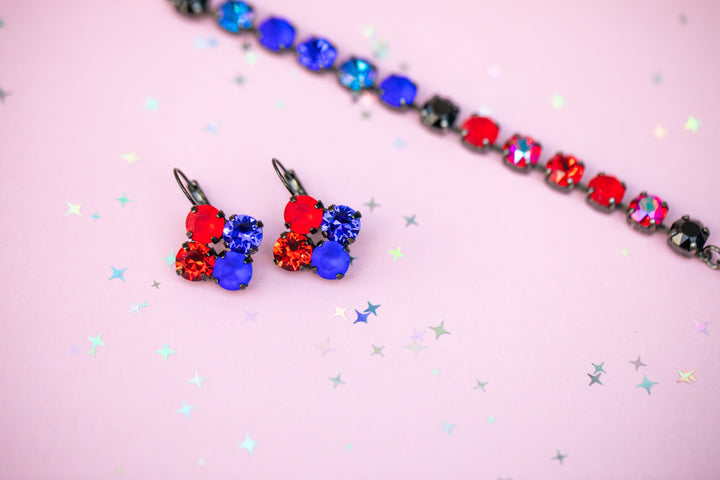 8mm Clover Earrings: Galactic Battle