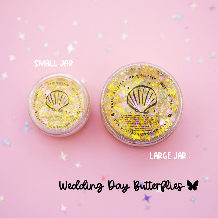 Glitter Creme: Wedding Day Butterflies with Butterfly Glitter