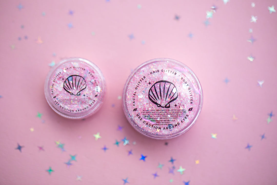 Glitter Creme: Grace Fall Body Glitter with feather shaped glitter