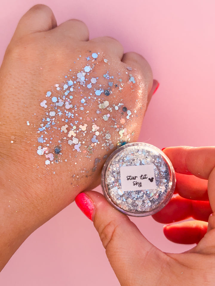 Glitter Creme: Star Lit Sky Body Glitter with Mouse shaped glitter