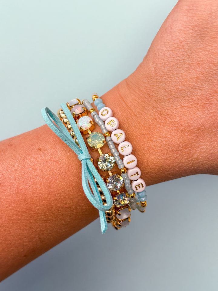 8mm Crystal Bracelet: Opalite