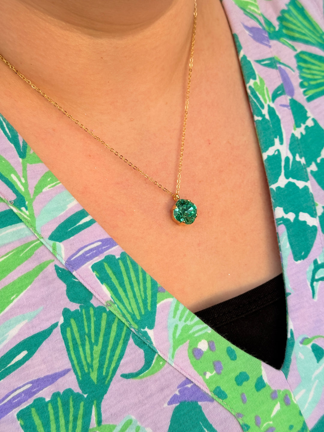 12mm Cushion Cut Necklace - Marina Twinkle
