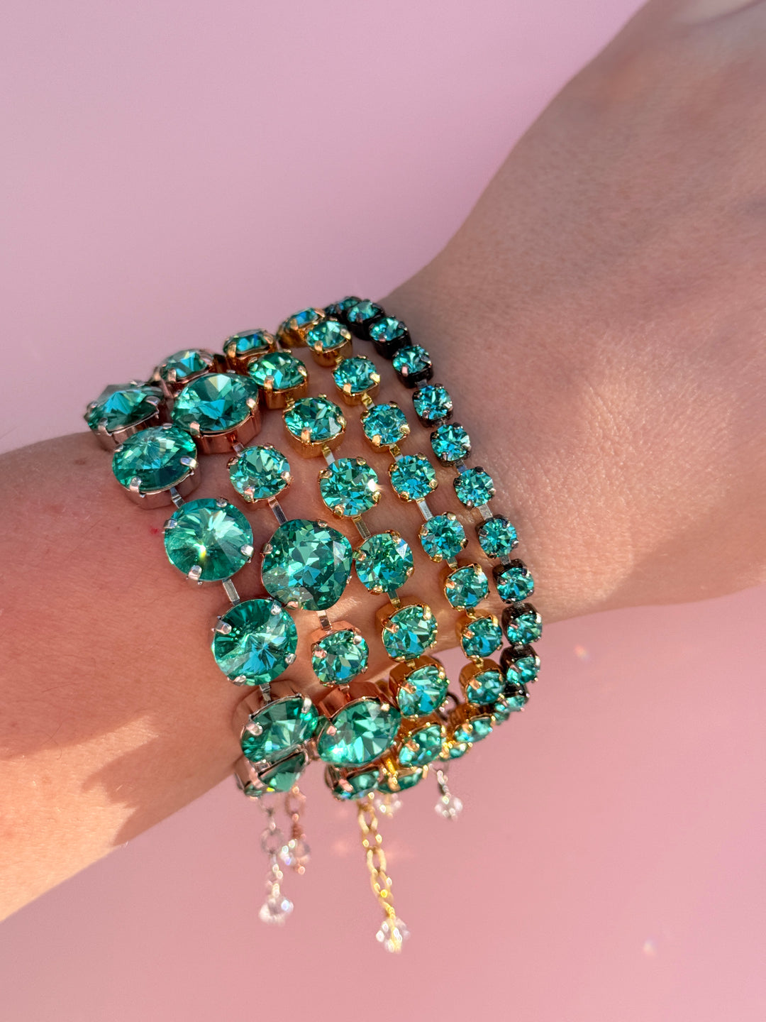 5mm Crystal Bracelet:  Seaside crystals
