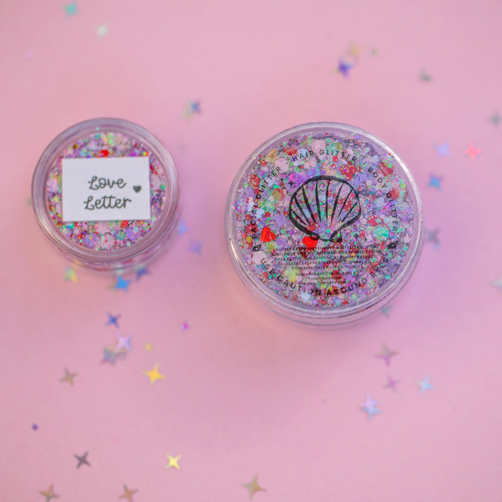 Love Letter Body Glitter with Heart Shaped Glitter