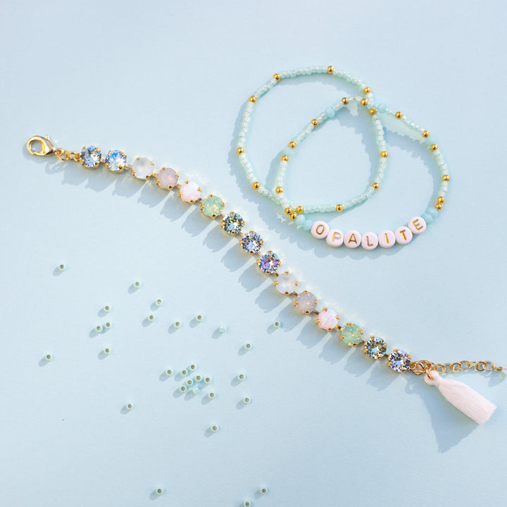 8mm Crystal Bracelet: Opalite