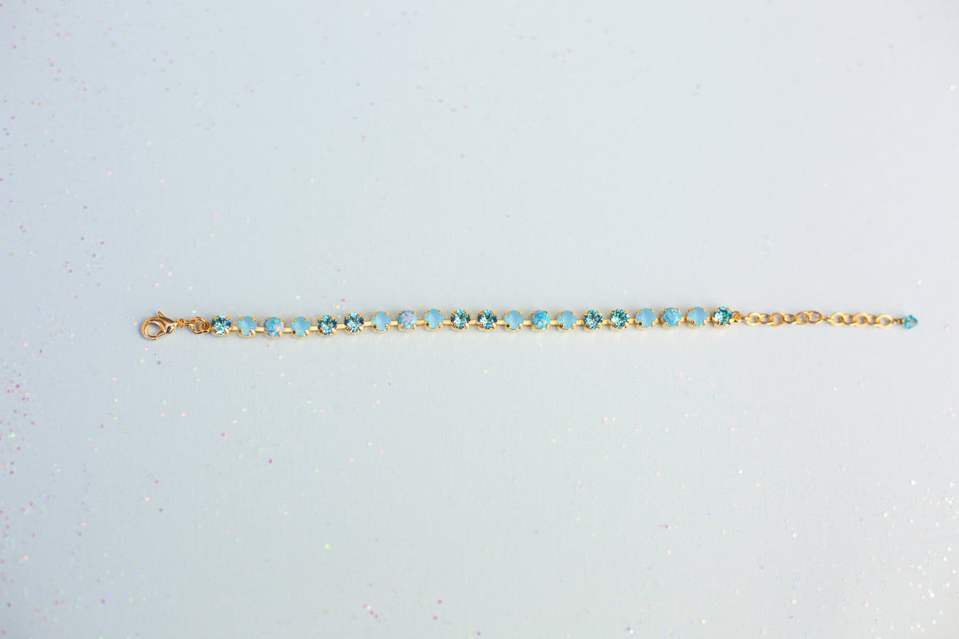 5mm Crystal Bracelet: Ophelia (with opals)