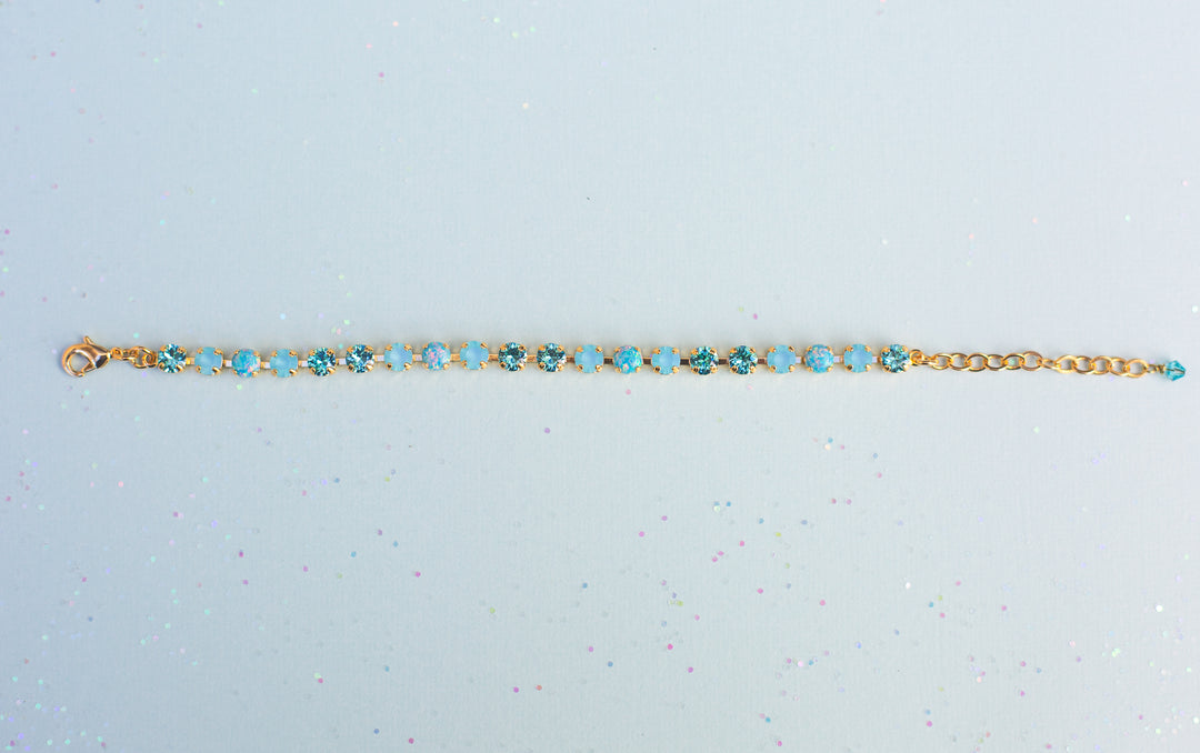 5mm Crystal Bracelet: Ophelia (with opals)