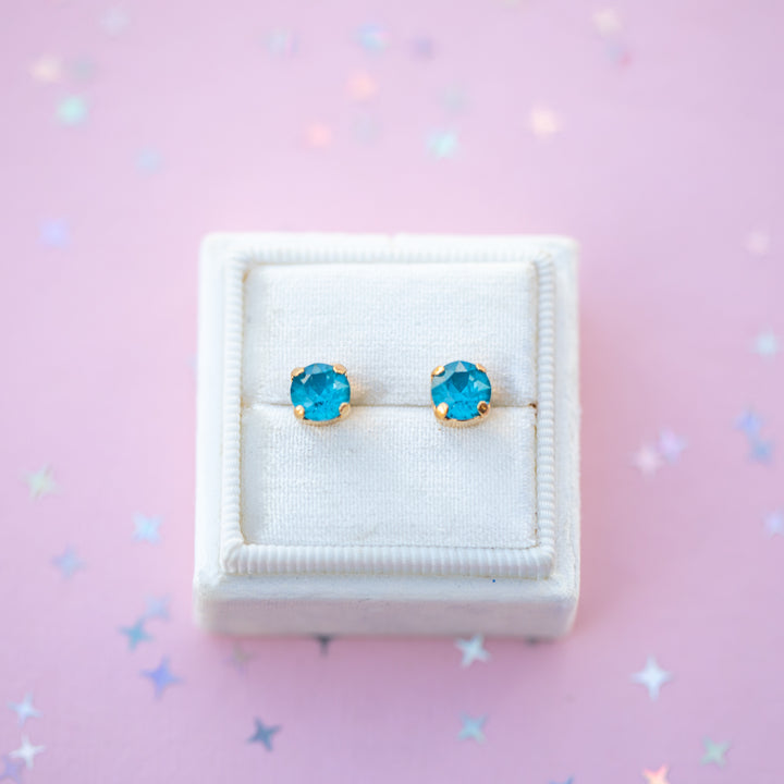 6mm Peacock Twinkle Studs or Drops