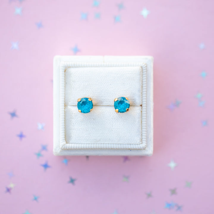 6mm Peacock Twinkle Studs or Drops