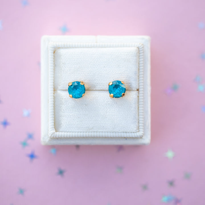 6mm Peacock Twinkle Studs or Drops