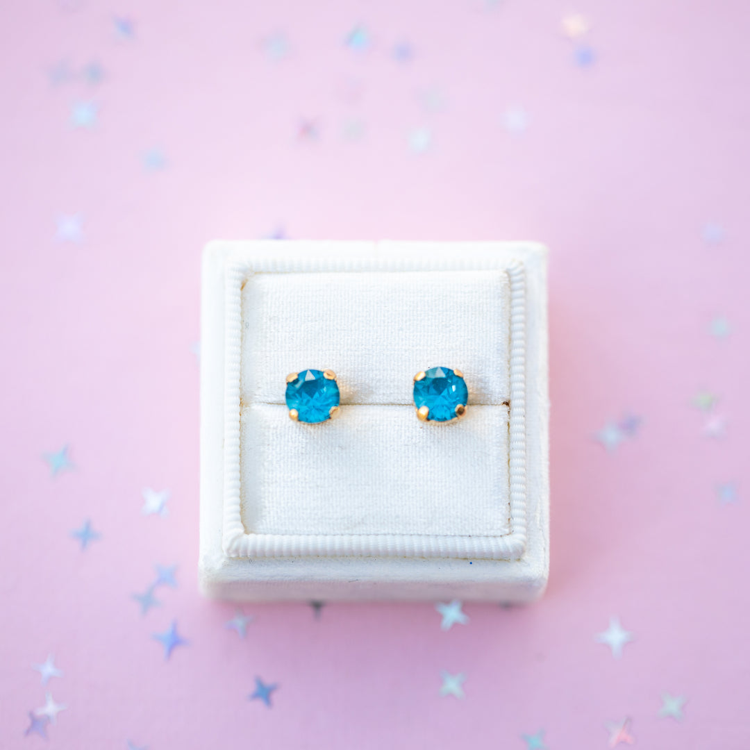6mm Peacock Twinkle Studs or Drops