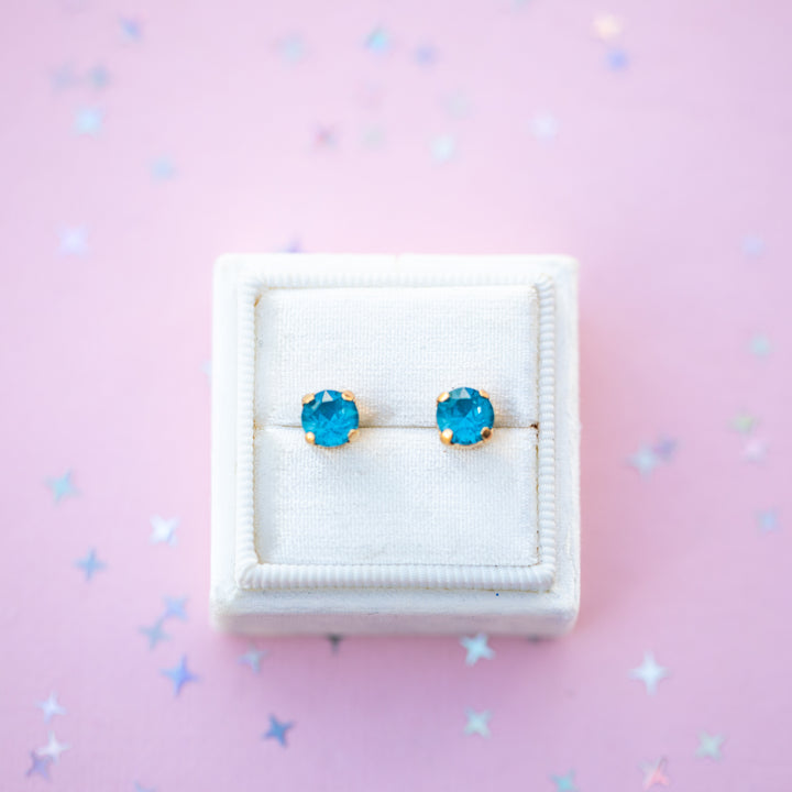 6mm Peacock Twinkle Studs or Drops