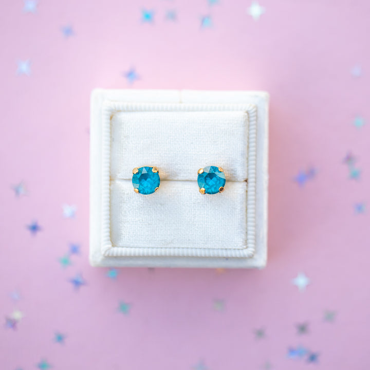 6mm Peacock Twinkle Studs or Drops