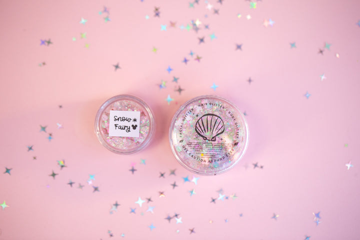 Glitter Creme: Snow Fairy Body Glitter with Mouse and Snowflake shapes