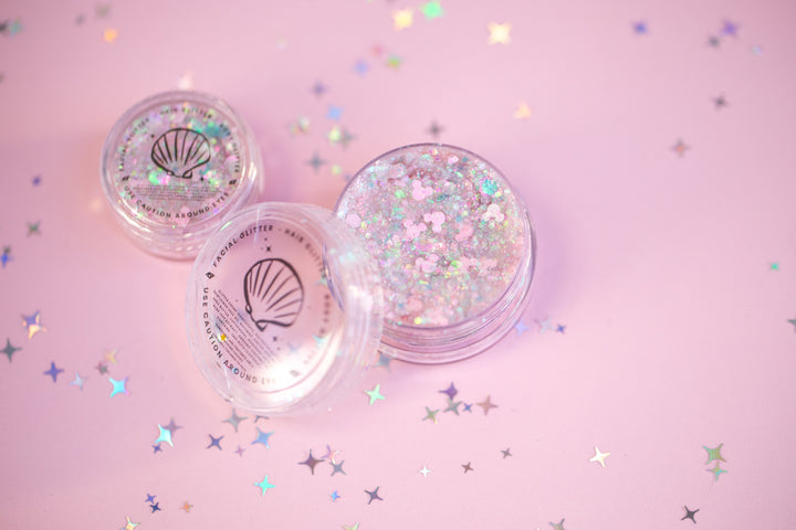 Glitter Creme: Snow Fairy Body Glitter with Mouse and Snowflake shapes