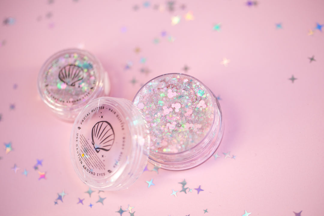 Glitter Creme: Snow Fairy Body Glitter with Mouse and Snowflake shapes