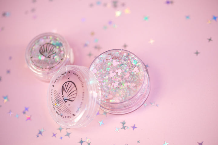 Glitter Creme: Snow Fairy Body Glitter with Mouse and Snowflake shapes