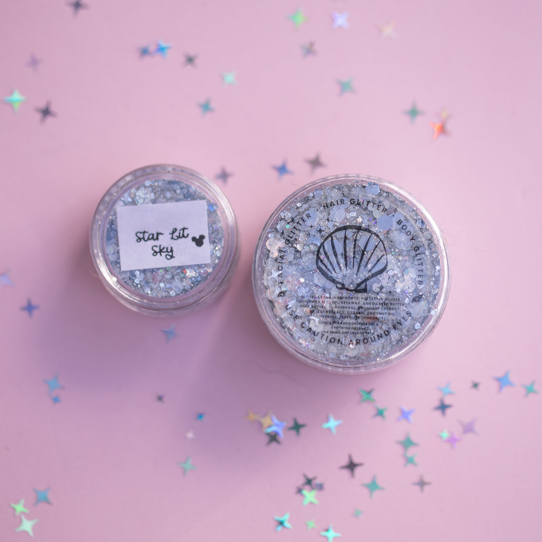 Glitter Creme: Star Lit Sky Body Glitter with Mouse shaped glitter