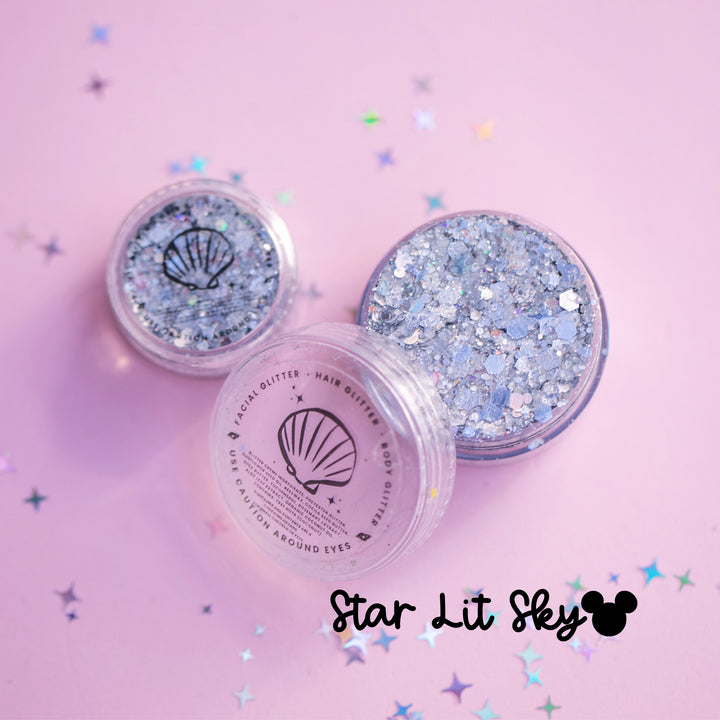 Glitter Creme: Star Lit Sky Body Glitter with Mouse shaped glitter