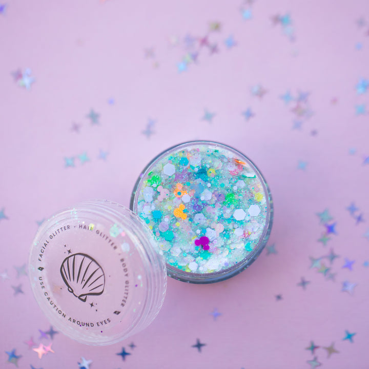 Glitter Creme: Sweet Shop Body Glitter with Mouse shaped glitter