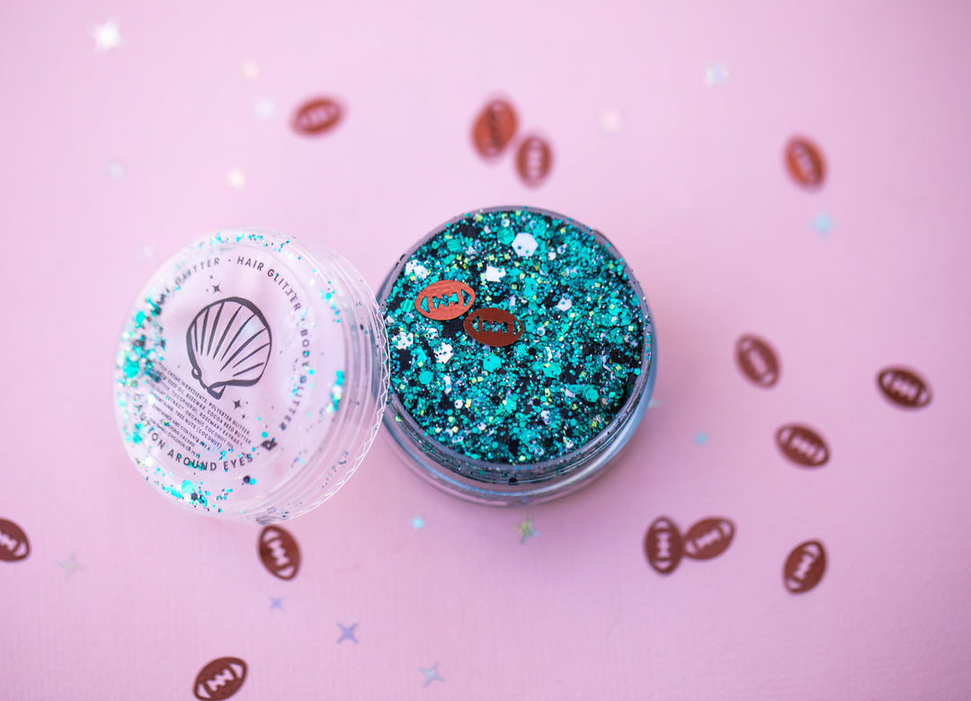 Tush Push Body Glitter (optional footballs) Glitter Creme