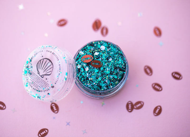 Tush Push Body Glitter (optional footballs) Glitter Creme
