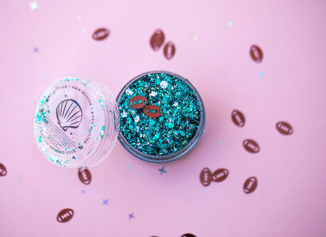 Tush Push Body Glitter (optional footballs) Glitter Creme
