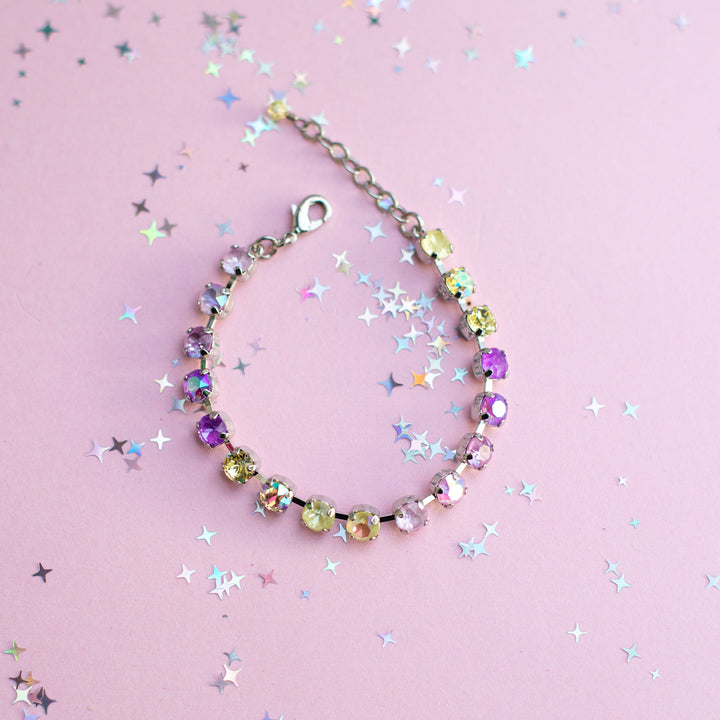 6mm Crystal Bracelet: Violet Lemon Spritz
