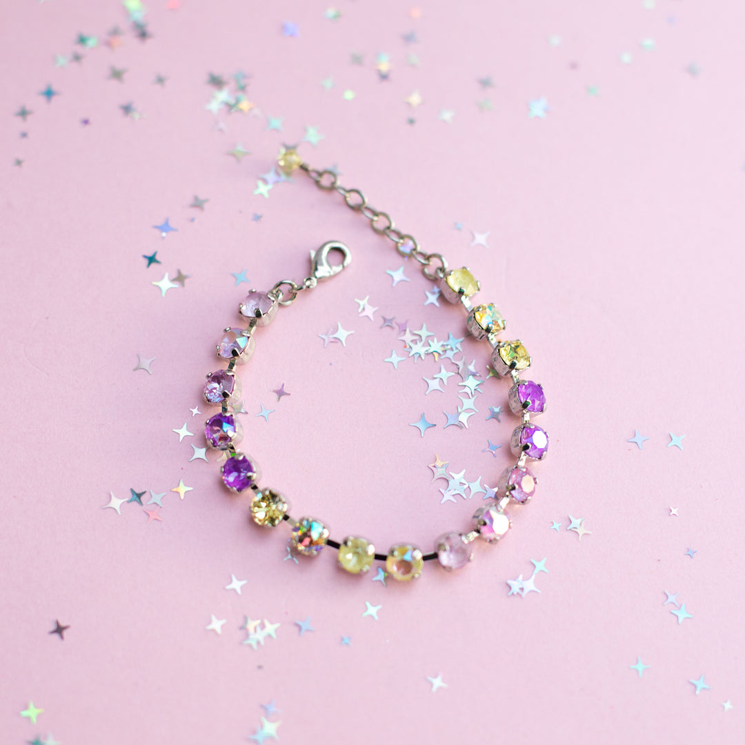 6mm Crystal Bracelet: Violet Lemon Spritz