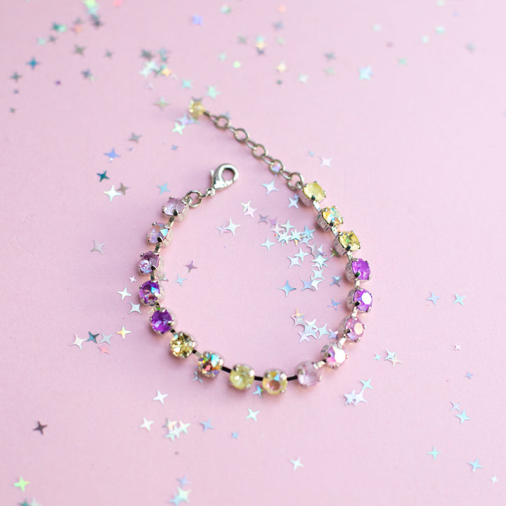 6mm Crystal Bracelet: Violet Lemon Spritz