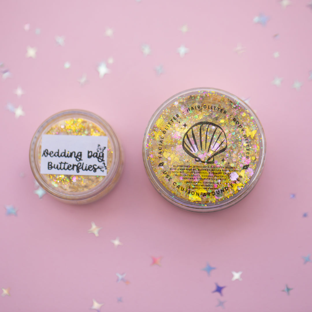 Glitter Creme: Wedding Day Butterflies with Butterfly Glitter