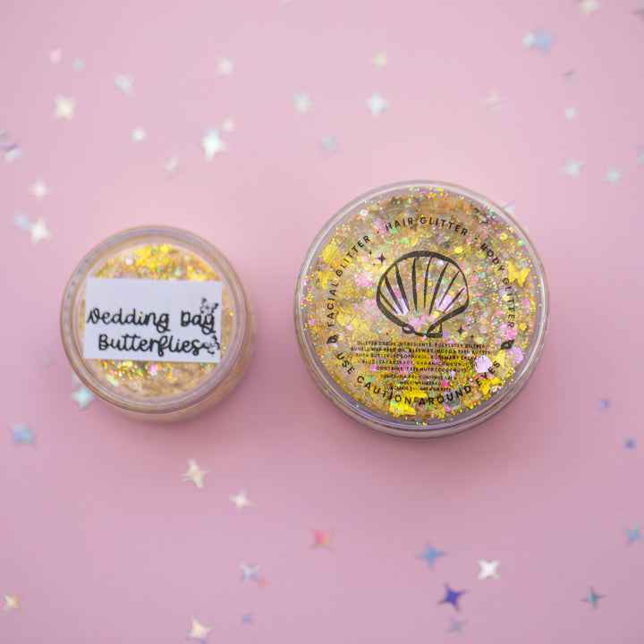 Glitter Creme: Wedding Day Butterflies with Butterfly Glitter