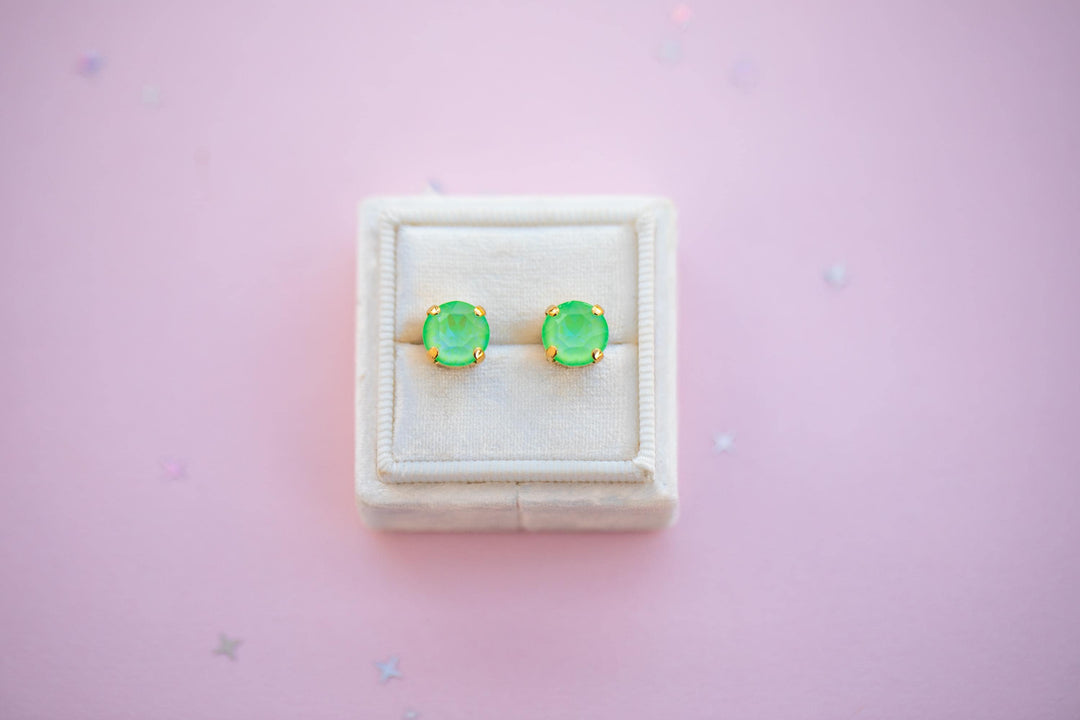 Shamrock Delite Stud or Leverback Drop Earrings - 8mm