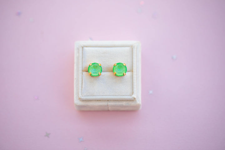 Shamrock Delite Stud or Leverback Drop Earrings - 8mm