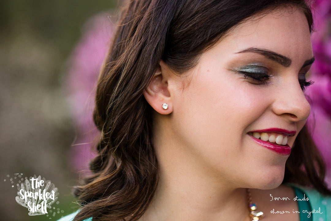 Crystal AB Stud Earrings - 5mm