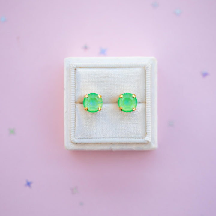 Shamrock Delite Stud or Leverback Drop Earrings - 8mm