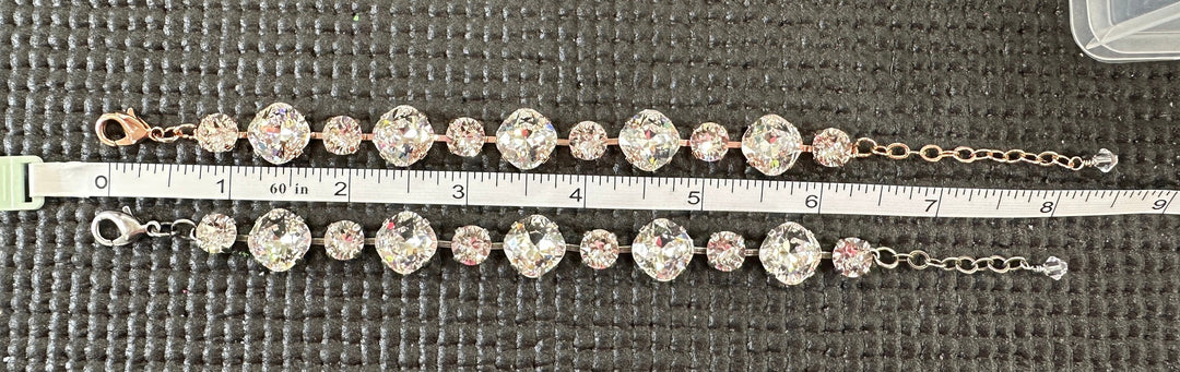 12/8mm cushion cut Crystal bracelet