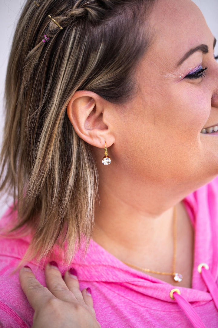 Crystal Favorites Stud Earrings - 8mm - choose crystal color and setting color