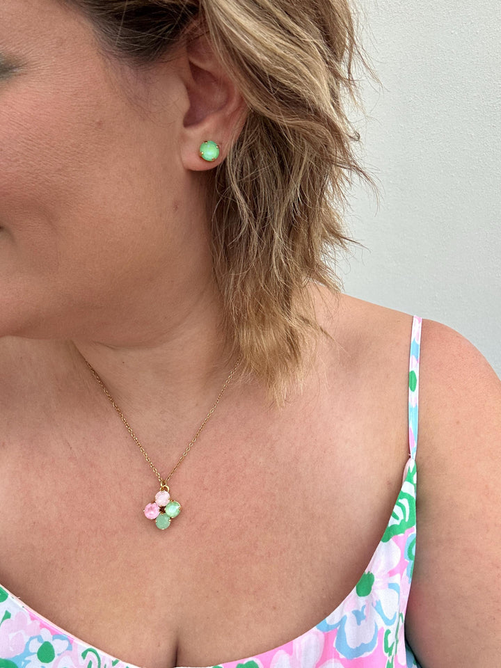 Shamrock Delite Stud or Leverback Drop Earrings - 8mm