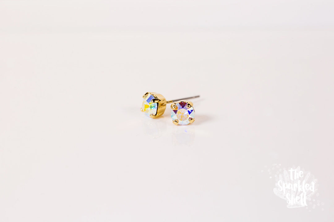 Crystal AB Stud Earrings - 5mm