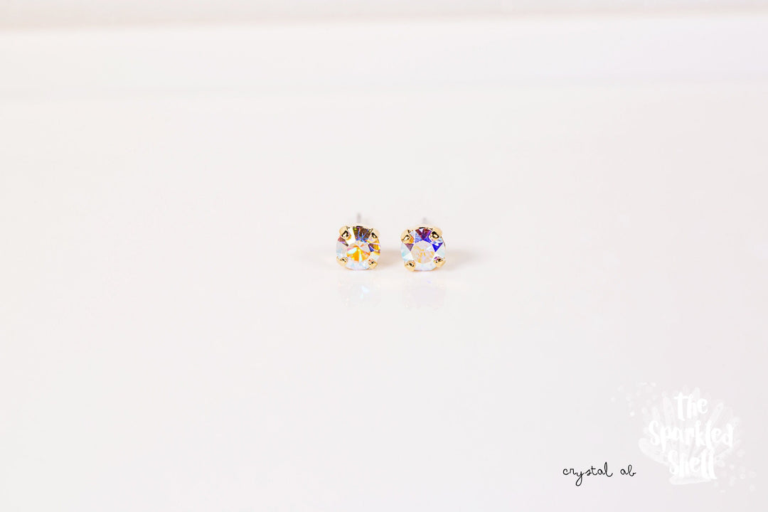 Crystal AB Stud Earrings - 5mm