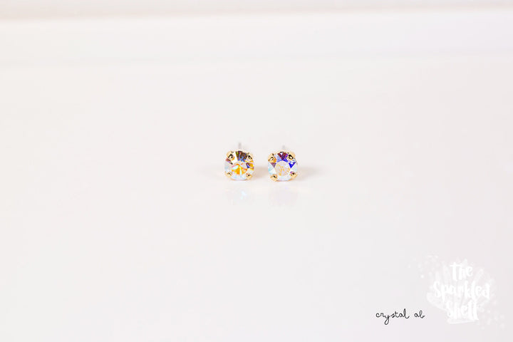 Crystal AB Stud Earrings - 5mm
