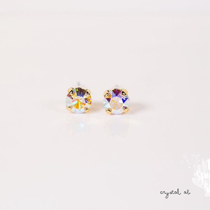 Crystal AB Stud Earrings - 5mm