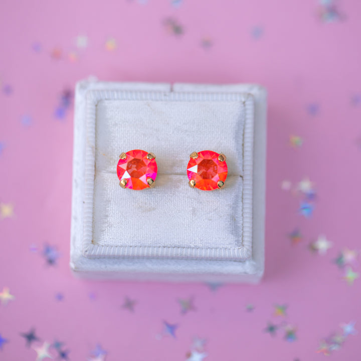 The Shell Signature Stud— Signature Fit 8mm (Electric Orange AB)